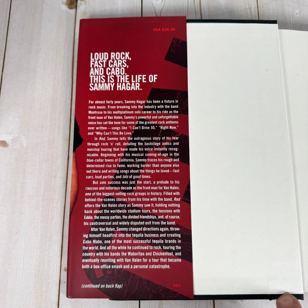 RED My Uncensored Life in Rock Sammy Hagar 2011 First Edition HC DJ